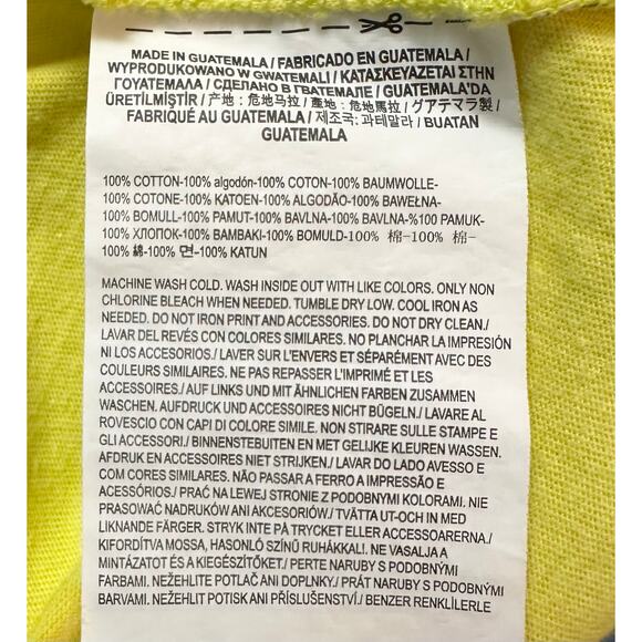 2/$15 Vans Off The Wall Yellow T-Shirt Logo Short Sleeve Womens Size S - Picture 11 of 12